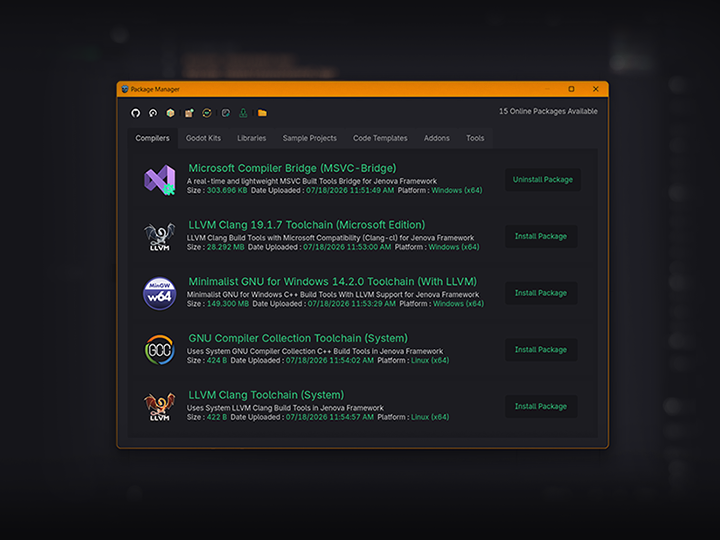 Built-in Package Manager