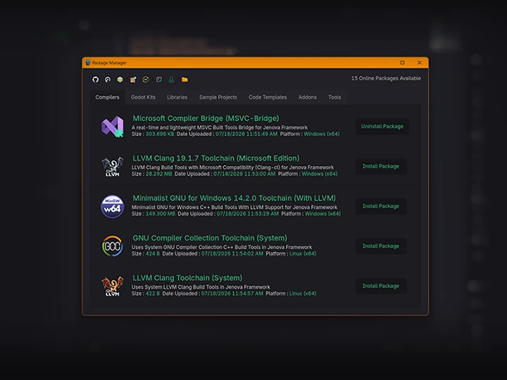 Built-in Package Manager